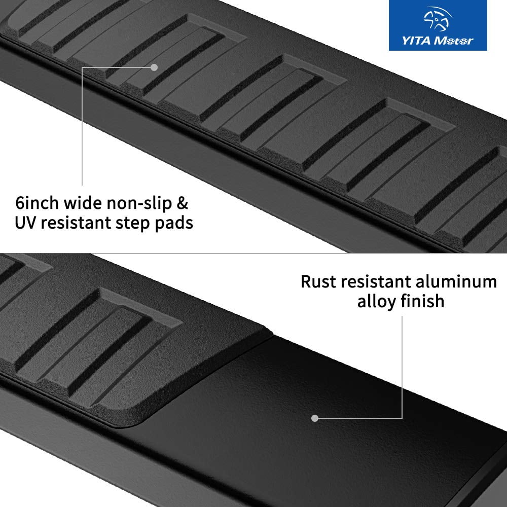 RVNI 6 inch Running Boards for 2009-2018 Dodge Ram 1500/2010-2024 Ram 2500/3500 Crew Cab Side Step Nerf Bars BLack Including 2019-2024 1500 Classic