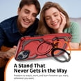 thumbnail image 7 of Allytechgroup Slim Case for iPhone 15 with Stand, Compatible with Magsafe Built-in  Kickstand Rugged Heavy Duty Durable Cover Case Shockproof Magnetic Protective for Women Men, Red, 7 of 7