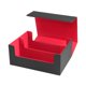 thumbnail image 1 of Caja de almacenamiento de de cartas para novias, novios, cartas de fútbol, cartas de hockey Negro Rojo, 1 of 8