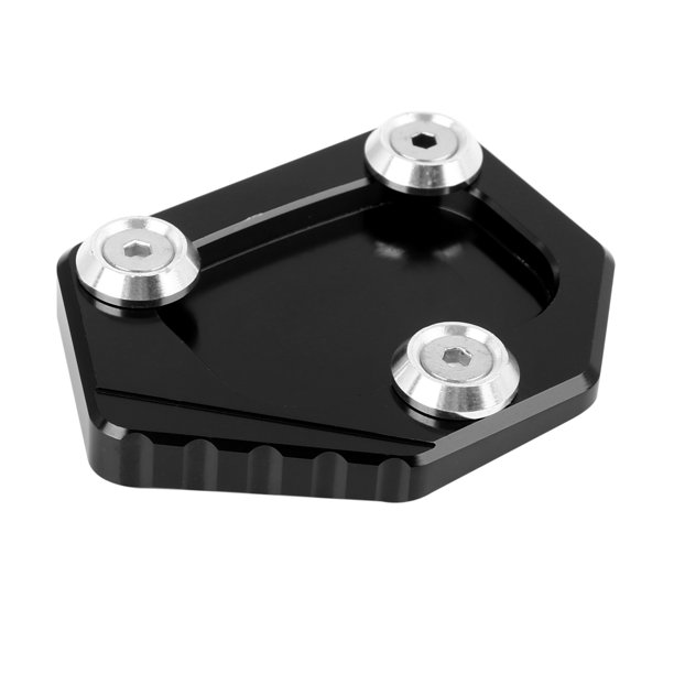 Black Aluminium Alloy Antislip Motorcycle Kickstand Enlarger Pad for
