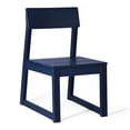 thumbnail image 4 of WestinTrends Paloma Modern HDPE Outdoor Armless Patio Dining Chairs (Set of 2), Navy Blue, 4 of 15