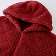 thumbnail image 2 of SWSMCLT Women's Fuzzy Hoodie Hooded Fleece Sweatshirt Plush Winter Warm Long Sleeve Cute Hood Pullover Pj Pajama Tops Cold Weather Red XX-Large, 2 of 5