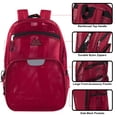 thumbnail image 3 of 24 Pack of Bulk Wholesale Solid Color Reflective Transparent See Through Mesh Stadium Approved Backpacks for Travel and Commuting in Red, 3 of 7