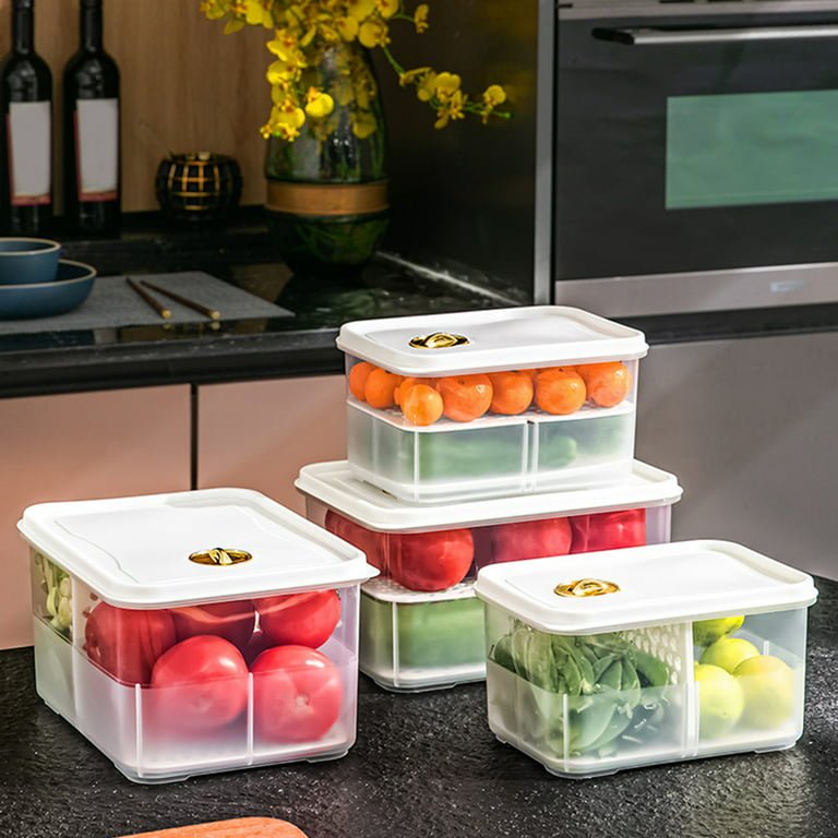 Clear Fruit And Vegetable Fresh-keeping Box Set, Fridge Fruit And