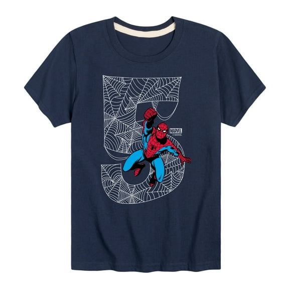 Marvel Spider-Man - Spidey 5Th Birthday - Toddler And Youth Short Sleeve Graphic T-Shirt