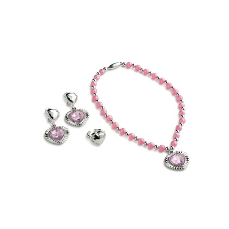 Girls Pink Princess Jewelry Set