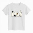 thumbnail image 4 of KPOPLK Kids Girl Halloween T Shirt Cute Ghost and Cat Graphic Short Sleeve Crew Neck Tee Top Size 5-6 Years,White, 4 of 4