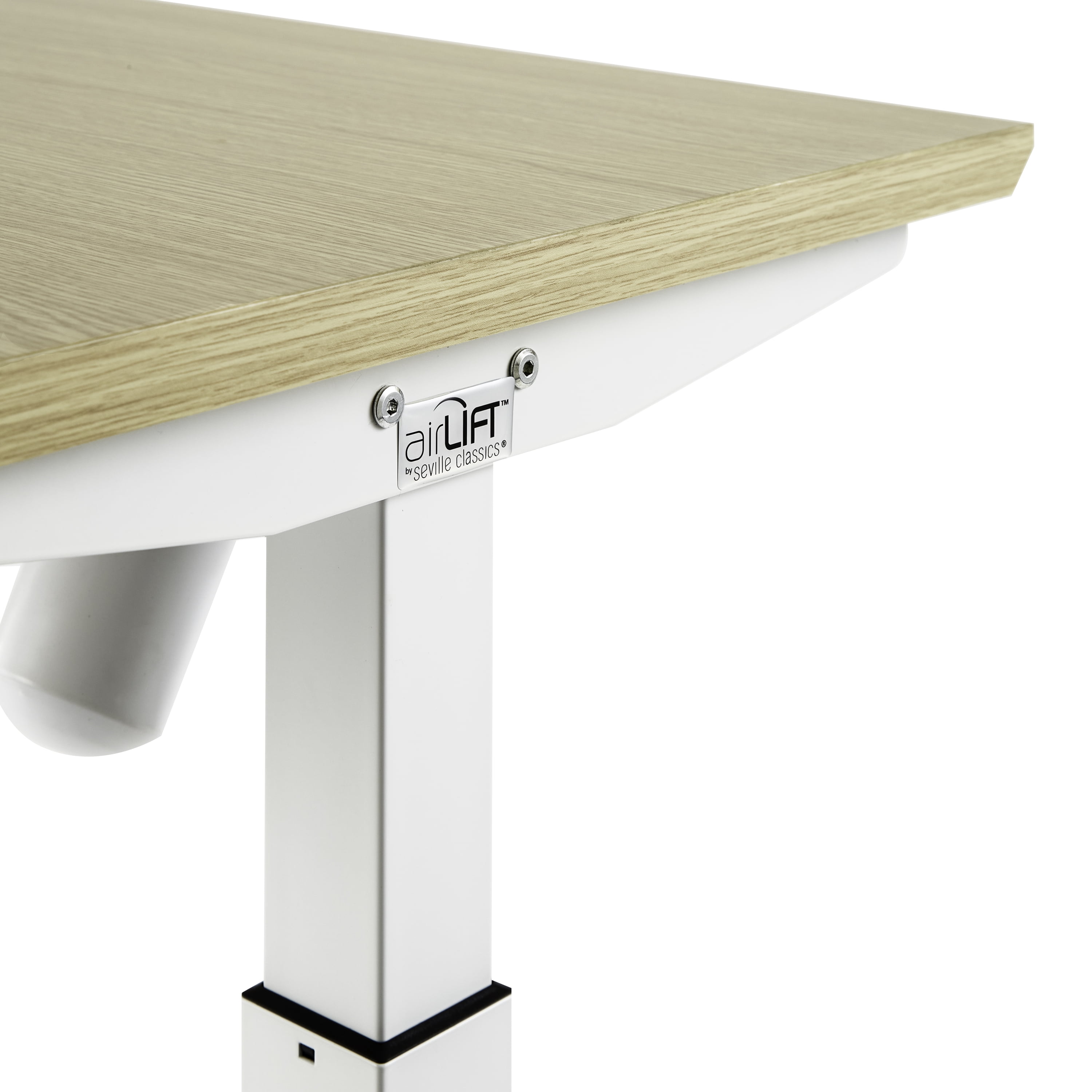 AIRLIFT 47" Electric Height Adjustable Standing Desk with Single Motor, Birch Wood Desktop