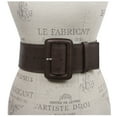 thumbnail image 3 of Women's 3" Wide High Waist Fashion Stitch Rectangular Leather Belt, 3 of 3