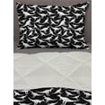 thumbnail image 3 of Kangaroo Comforter & Sham Bedding Set, Monochrome Simplistic Illustration of Marsupial Animals Random Alignment, 3 pcs Duvet Set Microfiber Filling Quilt, 5 Sizes, Black and White, by Ambesonne, 3 of 4