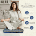 thumbnail image 4 of Meditation Floor Pillow Cushion, Bohemian Pillows Square Tufted Comfortable Decorative Floor Cushions Thicked Memory Foam Floor Cushion Pillows for Livingroom, 4 of 9