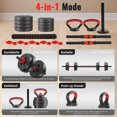 thumbnail image 2 of Set de mancuernas ajustables Fitvids 4 en 1 de 40 lb, 2 of 7