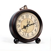 TIMESS Alarm Clock Quartz Analog Vintage Alarm Clocks, Travel Size