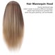 thumbnail image 3 of Cabeza De Muñeca Para Entrenamiento De Peluquería, Cabeza De Maniquí Trenzado, Peluca Rubia Y Gris, Práctica Segura Simulada Para Peluquería, 3 of 7
