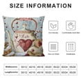 thumbnail image 5 of Valentine's Day Pillow Cover ' with Cookies and Hearts Design - Watercolor Striped Romantic Cushion Case for Home Decor, Sofa, and Couch, 5 of 5