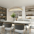 thumbnail image 3 of LNC Cardoon 1-Lights 39.4" Luxury and Glam Linear Crystal Integrated LED Kitchen Island Lights, Gold, 3 of 19
