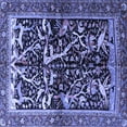 thumbnail image 1 of Ahgly Company Machine Washable Indoor Square Persian Blue Traditional Area Rugs, 6' Square, 1 of 4