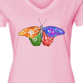 thumbnail image 4 of Inktastic Artistic Butterfly Women's V-Neck T-Shirt, 4 of 5