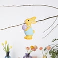 thumbnail image 4 of Lksixu Easter Rabbit Ornaments, Easter Tree Decorations 3.7 inch Handcrafted Resin Rabbit Pendants with Hanging Rope, Farmhouse Decorative Bunny Baubles Rustic Spring Decor for Party Wall Window, 4 of 9