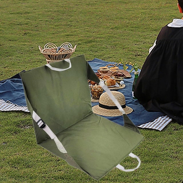 Silla plegable para acampar shamjiam con respaldo ligera con bolsillo para adultos