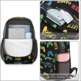 thumbnail image 3 of Game Controller Black Pattern 17" School Backpacks for Teens,Waterproof Oxford Fabric,S-Shape Padded Straps for School,Travel,Hiking,Camping, 3 of 5