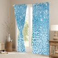 thumbnail image 3 of Erosebridal Blue Leopard Print Glitter Print Curtains Pack of 2 (42x84 Each) For Girls,Abstract Cheetah Print Curtains Blackout For Teens, 3 of 6