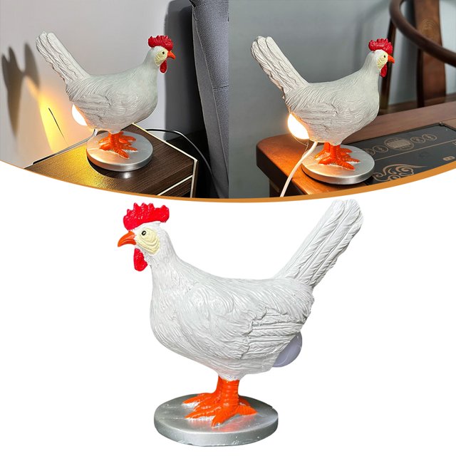 LED Creativa para Gallina Noche Junto A La Cama Con Carga USB Realista para Del