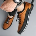 thumbnail image 5 of Dressy Casual Mens Shoes Lace Up Non Slip Breathable Comfortable Business Lace Up Leisure Solid Color Leather Shoes, 5 of 5