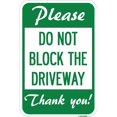 thumbnail image 1 of SignMission A-1218-23295 Panneau en Aluminium 12 x 18 Po - Veuillez Ne Pas Bloquer l'Allée Merci, 1 of 1