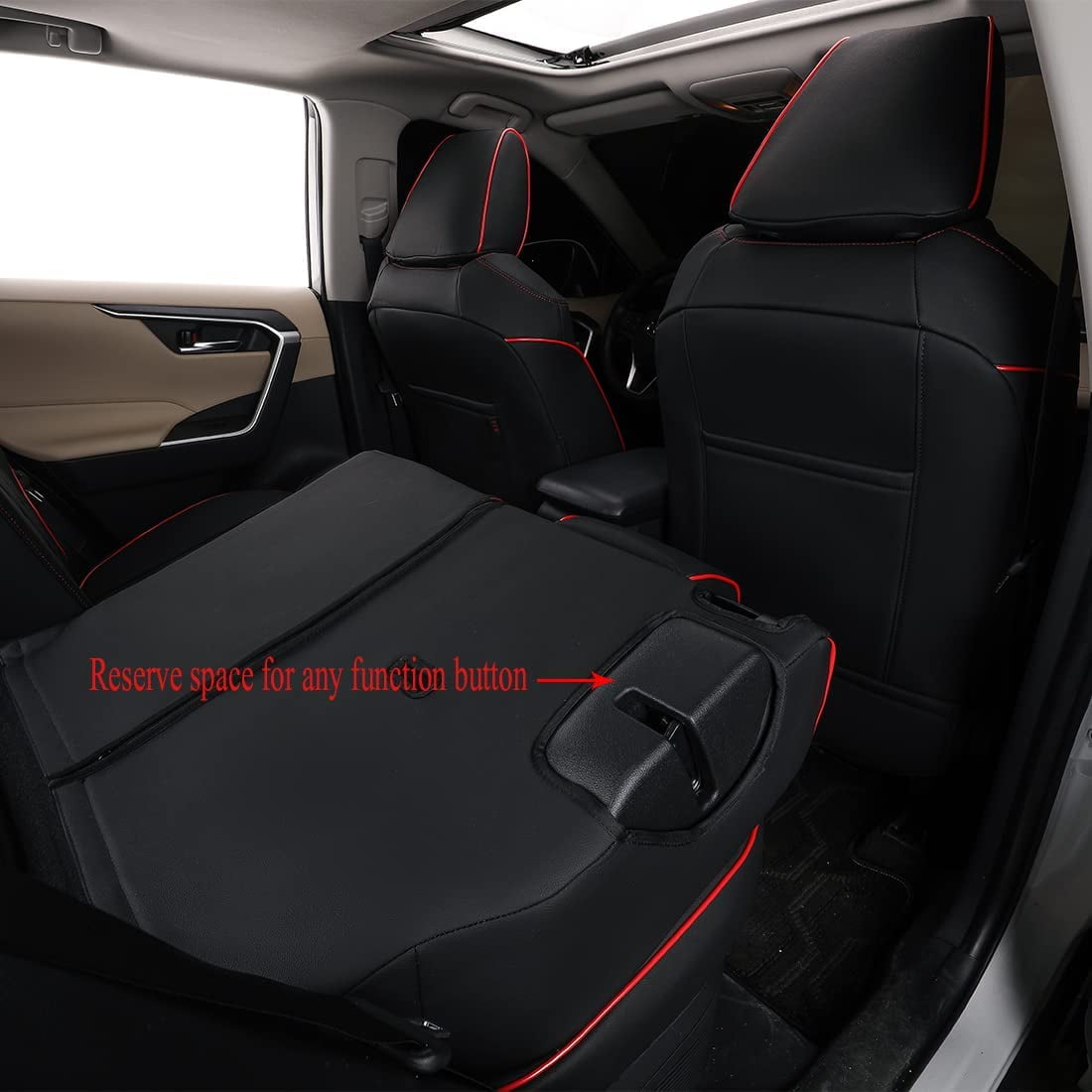 EKR Custom Fit Santa Fe Car Seat Covers for Select Hyundai Santa Fe 2019 2020 2021 2022 2023-5 Seats, Leatherette Black : EKR Santa Fe Seat Covers for Hyundai Santa Fe⁄HEV