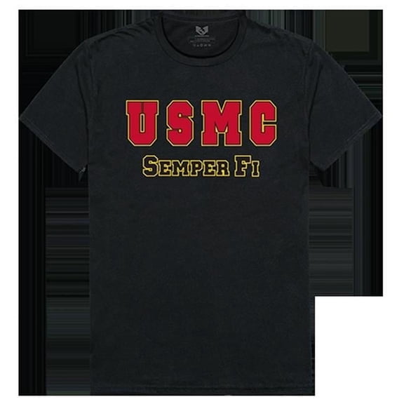 USMC Relaxed Graphic Tee - Black - Medium