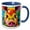 Blue/White, variant on 3drose, Funny Pig Face Portrait. Colorful Family-friendly Gift, Souvenir, 11oz Mug