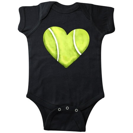 

Inktastic Tennis Ball in Heart Gift Baby Boy or Baby Girl Bodysuit