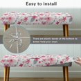 thumbnail image 6 of XYZCANDO Watercolor Pink Floral Print Anti-Stain Dining Bench Covers, Non-Slip Polyester Spandex Fabric Bench Slipcover for Living Room Bedroom, 6 of 9