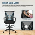 thumbnail image 6 of PayLessHere Mesh Home Office Chair , Lumbar Support Armrest Ergonomic Desk Chair For Adults, Black, 6 of 7