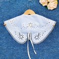 thumbnail image 4 of Ywmsfl Hollow Out Flower for Doll False Collar Ladies Large Shawl Wrap Detachable Embroidered Capelet Clothes Accessories, 4 of 10