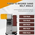 thumbnail image 5 of Mini Belt Sander, 15° Electric Knife Sharpener Bench Grinder Sanding Machine, 7 Adjustable Speed Electric Belt Grinder, Low Noise Cutter Sharpener Sander, Polishing Grinding Machine for Metal Jewelry, 5 of 9