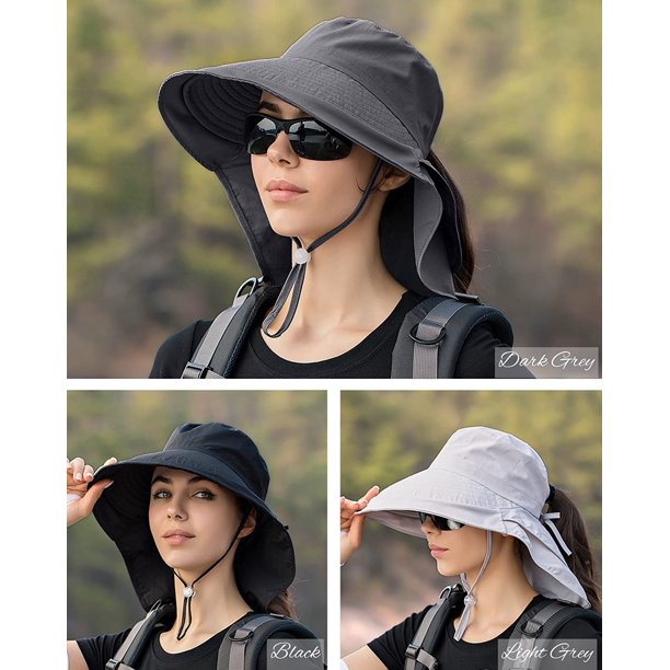 3-Pack Women's Ponytail Brim Beach Hat