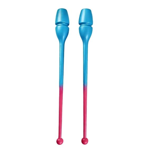 2 barras conectables para gimnasia rítmica, accesorios de danza, equipo de entrenamiento para Rojo rosa azul claro
