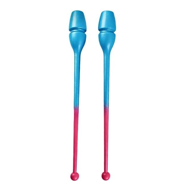 2 barras conectables para gimnasia rítmica, accesorios de danza, equipo de entrenamiento para Rojo rosa azul claro