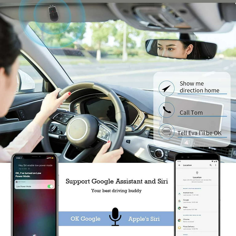 AUTO - Free Cell ON Power for Phone Siri Google Bluetooth Speaker Kit Support Car Hands Wireless Bluetooth Car