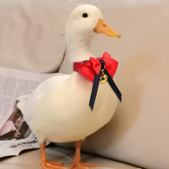 Red Pet Bowtie For Chicken, Duck, Goose, Small Birds, Poultry - Adjustable Neck Strap, Soft Fabric, Secure Fastening, Festive Accessory - For Pet Owners, Daily Use, Party Outfits,