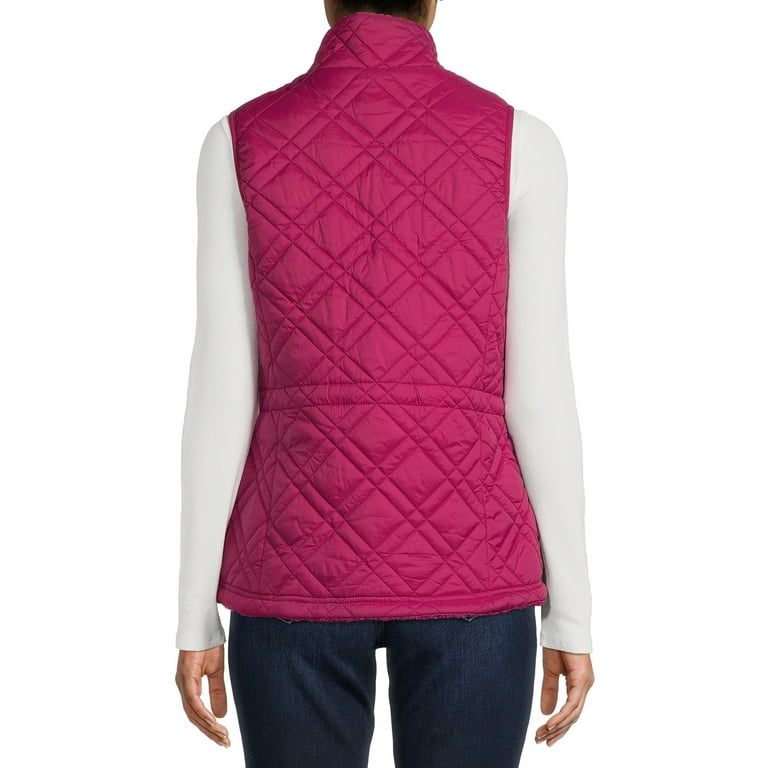 Time and Tru Women's and Women's Plus Size Reversible Quilted Vest