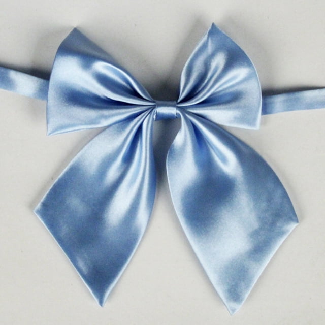 Elegant Solid Color Polyester Silk Bow Tie for Students Attachees and Flight Attendants Functional Accessory for Everyday Wear