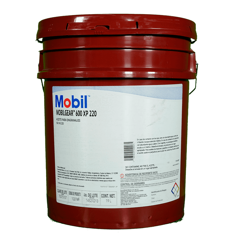 Mobil Industrial Gear Oil, Mobilgear 600 XP 68, 5 Gallon Pail