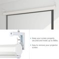 thumbnail image 2 of yeacher Support Mural Universel en Forme de L pour Écrans de Projection - Crochet Réglable Anti-Détachement, Compatible avec Écrans Manuels/spectraux, Convient aux Bois, Cloison Sèche, Brique, Béton - Métal Blanc, 2 of 6