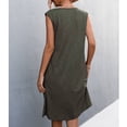 thumbnail image 3 of Vestido informal sin mangas, vestido sin mangas con cuello en V, vestido sin mangas con ribete de volantes, vestido corto sin mangas, máxima confiabilidad, 3 of 5