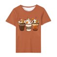 thumbnail image 2 of Fiudx Ofertas Del Día Camiseta Casual de Manga Corta con Estampado Navideño para Mujer, 2 of 3