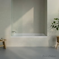 Voltaire 72 x 36 Left Drain Soaking Alcove Bathtub in Glossy White with Integrated Armrest