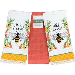 Knibeo Bee Kitchen Towels Set - Cute Hand Towels, 2 Pieces 16 X 24 Inch Bee  Hand Towels, Bathroom Hand Towels, Bee Bathroom Decor, Bee Kitchen Decor